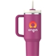 aerial view a fuchsia stanley 40oz the quencher h2.0 flowstate(tm) tumbler, image 1 of 5