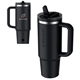 aerial view a black 2.0 stanley(r) 30 oz quencher protour flip straw tumbler, image 1 of 7