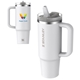 aerial view a frost stanley(r) 30 oz quencher protour flip straw tumbler, image 1 of 7
