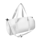 aerial view a white bag with white zipper and white handle and strap sublime series rpet duffel bag, image 1 of 2