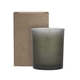 aerial view a kraft box & frosted charcoal jar with lemon verbena scent niva frosted candle, image 2 of 2