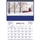 aerial view a blue/winter barn picture farm calendar, image 1 of 2