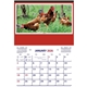 aerial view a red/chickens picture farm calendar, image 1 of 2