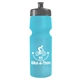 a translucent light blue bottle & gray lid 24 oz venture bike white water bottle