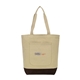 aerial view a beige ivy aware(tm) recycled cotton tote, image 1 of 5