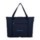aerial view a navy rume(r) recycled cfold travel tote, image 1 of 6