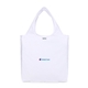 aerial view a white rume(r) recycled bfold tote, image 1 of 6