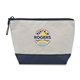 aerial view a true navy canvas zippered pouch, image 1 of 5