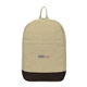 aerial view a beige ivy aware(tm) recycled cotton laptop backpack, image 1 of 7