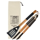 aerial view a black wood bbq set - thank you, image 1 of 4