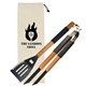 aerial view a black wood bbq set, image 1 of 6
