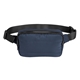 aerial view a navy blue puffer belt bag, image 1 of 4