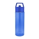 aerial view a translucent blue 24 oz monterey rpet bottle, image 1 of 3