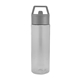 aerial view a translucent gray 24 oz monterey rpet bottle, image 1 of 3