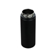 aerial view a black kauai 19 oz powder coated double wall stainless steel tumbler with carry handle, image 1 of 3