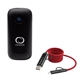 aerial view a group of 10, 000 mah power bank quick charging cable kit, image 1 of 2