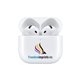 aerial view a white airpods 4 with active noise cancellation, image 1 of 5