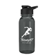 a transparent cool gray bottle & black lid cadet - 18 oz tritan(tm) bottle with drink thru lid