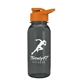 a transparent cool gray bottle & orange lid cadet - 18 oz tritan(tm) bottle with drink thru lid