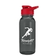 a transparent cool gray bottle & red lid cadet - 18 oz tritan(tm) bottle with drink thru lid