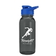 a transparent cool gray bottle & royal blue lid cadet - 18 oz tritan(tm) bottle with drink thru lid