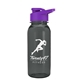a transparent cool gray bottle & violet lid cadet - 18 oz tritan(tm) bottle with drink thru lid