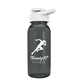 a transparent cool gray bottle & white lid cadet - 18 oz tritan(tm) bottle with drink thru lid