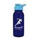 a transparent navy blue bottle & cyan lid cadet - 18 oz tritan(tm) bottle with drink thru lid