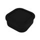 aerial view a black square silicone food container, image 1 of 4