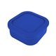 aerial view a blue square silicone food container, image 1 of 4