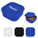 a group of square silicone food container
