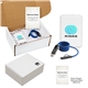 aerial view a group of 65w quick charge cable rpet power bank gift set, image 1 of 2