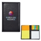 a group of leather look padfolio with sticky notes flags