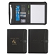 a group of pebble grain writing pad 8 x 11 zippered portfolio with calculator