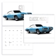 aerial view a group of classic muscle cars calendar, image 2 of 23