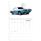 aerial view a group of classic muscle cars calendar, image 4 of 23