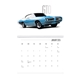 aerial view a group of classic muscle cars calendar, image 6 of 23