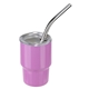 aerial view a lavender mini belmont 3 oz double - wall stainless steel tumbler with straw, image 1 of 2