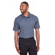 aerial view a peacoat heather puma golf mens performance stripe polo, image 1 of 7