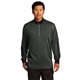 aerial view a anthracite heather/ black nike df 1/2- zip cover - up, image 1 of 6