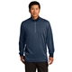 aerial view a midnight navy heather/ midnight navy nike df 1/2- zip cover - up, image 1 of 6