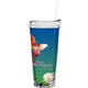 a group of 22 oz made in the u.s.a tumbler w / lid straw