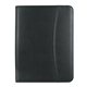 Promotional Leather Look 8 X 11 Zippered Portfolio With Calculator