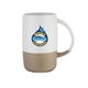 aerial view a white 17 oz two - tone ceramic mug, image 1 of 4