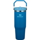 aerial view a azure stanley iceflow(tm) 2.0 flip straw tumbler 30 oz, image 1 of 4