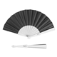 a black portable accordion collapsible fan