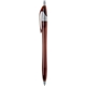 aerial view a translucent brown with black ink javalina jewel(r) ballpoint pen, image 1 of 3