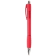 aerial view a red with blue ink belize(tm) ballpoint pen with comfort grip, image 1 of 2
