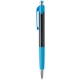 aerial view a sky blue with black ink glossy black jumbo barrel pen, image 1 of 3