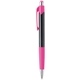 aerial view a pink with black ink glossy black jumbo barrel pen, image 1 of 3